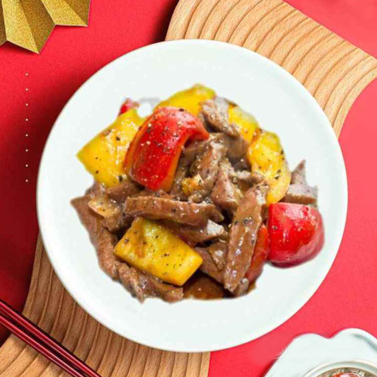 Fried Beef Fillet with Mixed Vegetables