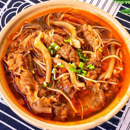 Assorted Mushrooms & Fatty Beef Casserole