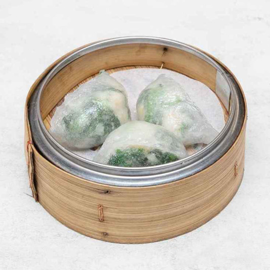 Steamed Spinach & Shrimp Dumpling