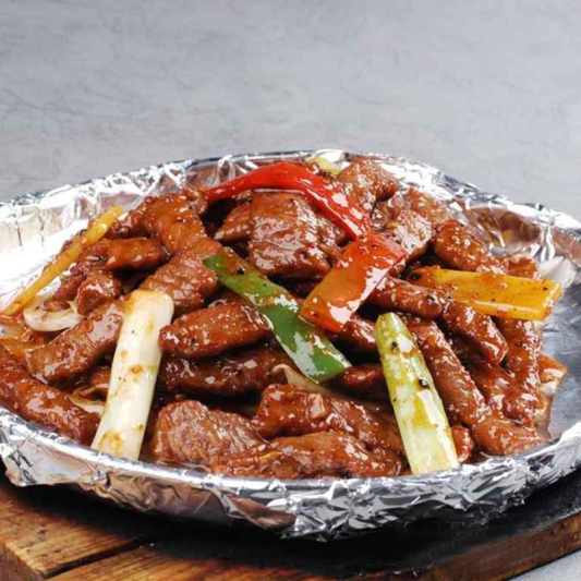 Beef Fillet with Black Pepper Sizzling Platter