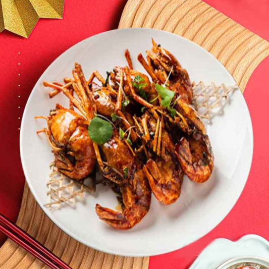 Pan-Fried Prawns with Soy Sauce