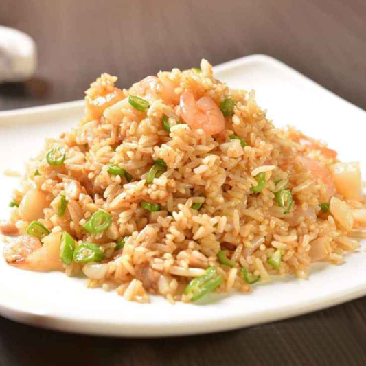 Seafood Fried Rice with Satay Sauce
