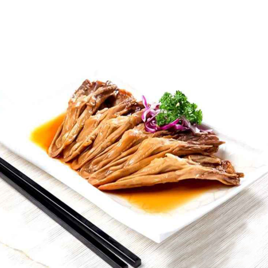 Pan-Fried Duck Chin with Maggi Sauce
