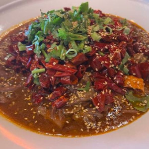 Poached Pork Kidney in Chili Oil (炝锅腰花)