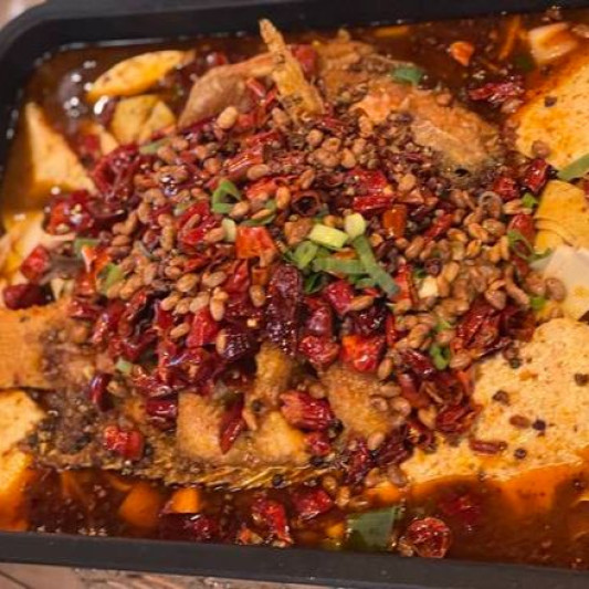 Signature Spicy Grilled Fish with Tofu Pudding (麻辣豆花烤鱼)