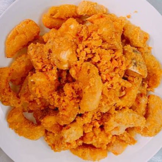 Golden Salted Egg Yolk with Prawns & Pumpkin 金沙南瓜蝦球