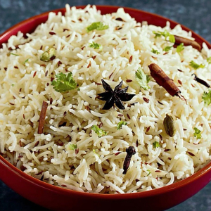8. Cumin Rice (Vegan)