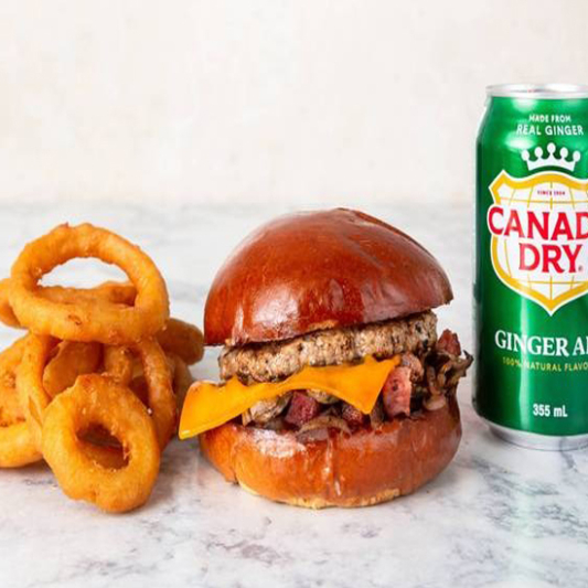 Mushroom Melt Burger Combo