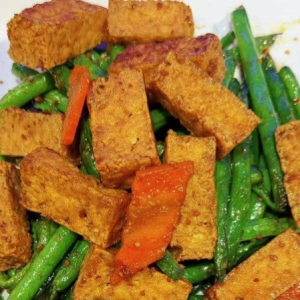 Fried Tofu with String Beans 四季豆豆腐