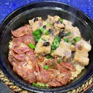 Black Bean Pork Ribs Rice Pot 豉汁排骨广式香肠煲仔饭