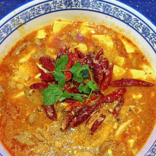 Beef and Soft Tofu in Spicy Gravy 四川豆花牛