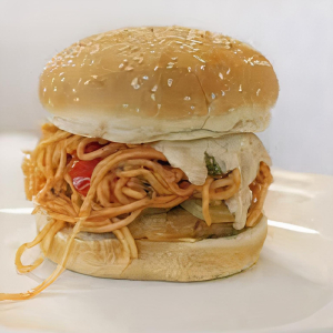 Noodle Aloo Tikki Burger