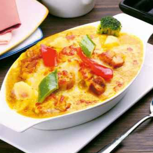 Portuguese Style Baked Chicken over Rice