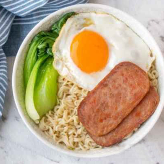N12. Spam and Egg Instant Noodle Soup