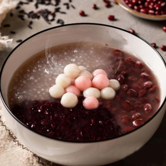 U2. Purple Rice with Mini Rice Balls