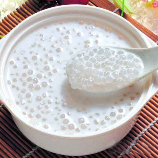 G2. Coconut Milk Sago Soup with Sea Coconut
