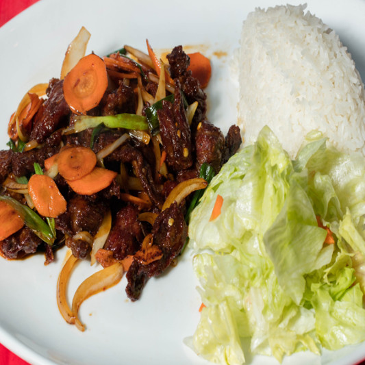 Mongolian Beef Teriyaki Combo