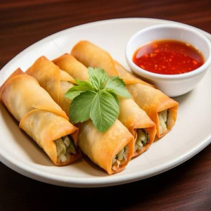 A38. Deep-Fried Vegetable Spring Rolls with Pork 菜肉炸春卷