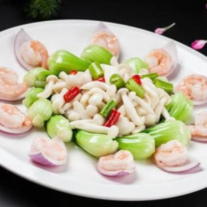 Crab Mushrooms and Shrimp 蟹味菇虾仁