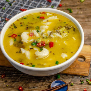 Boiled Fish with Pickled Cabbage & Chili 酸菜鱼片汤