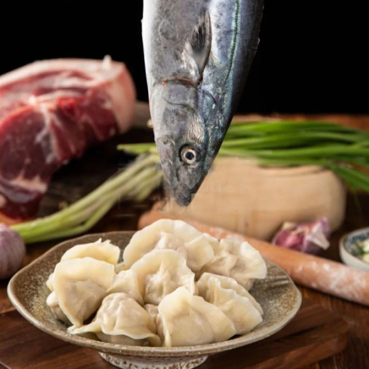 Spanish Mackerel & Chives Dumplings (15 pcs) 鲅鱼韭菜饺子