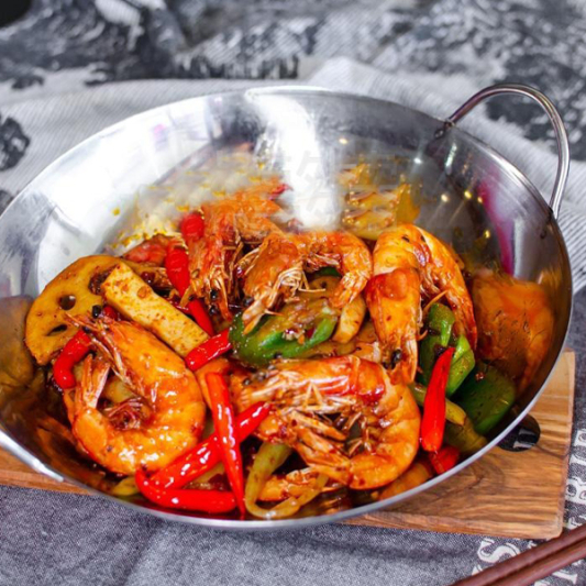 Whole Shrimp with Chili Pot 千锅有头虾