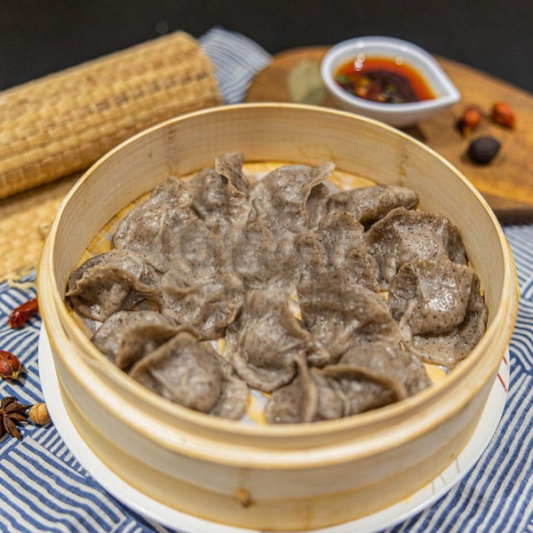 Buckwheat, Chicken, Mushrooms & Napa Dumplings (15 pcs) (荞麦面) 鸡肉香菇白菜饺子