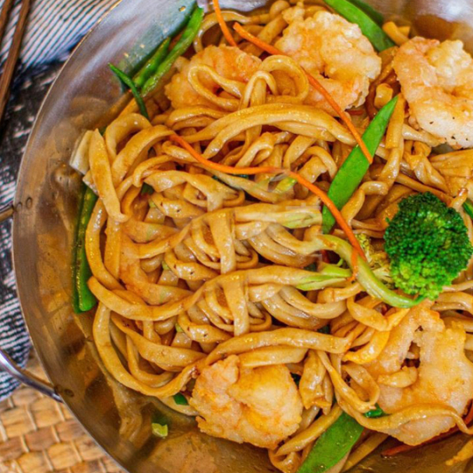 Shrimp Fried Noodles 虾炒面
