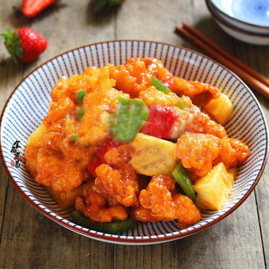Pineapple Sweet & Sour Pork 菠萝咕喏肉