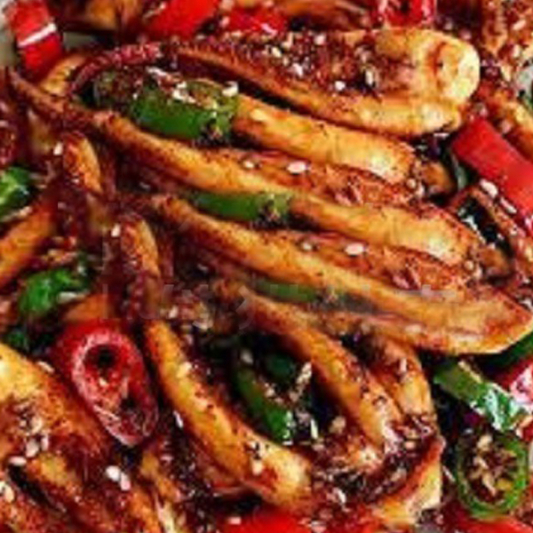 Cumin Squid Box Lunch Special 孜然鱿鱼盒饭