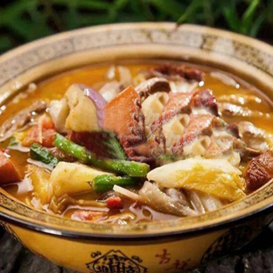 Northeast Style Stewed Pork Belly with Mixed Vegetables 东北乱花