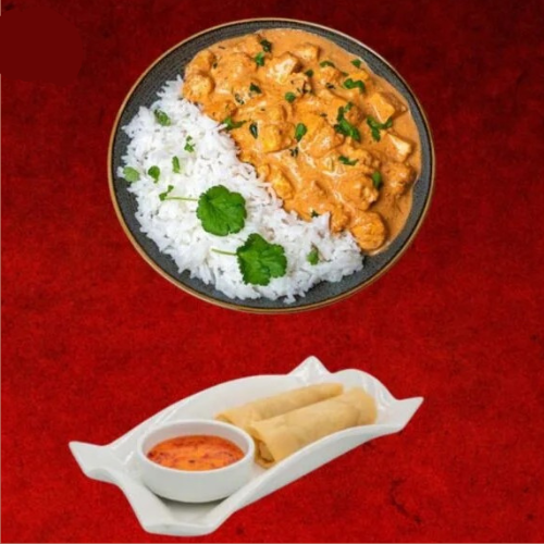 Butter Chicken Meal with 2 Spring Rolls