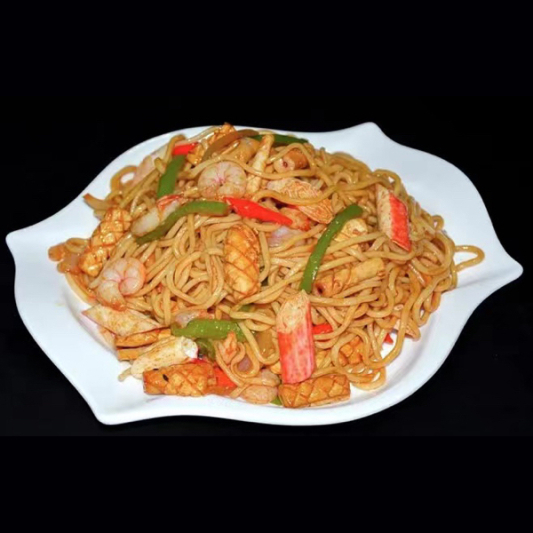 104. Seafood with Vegetables Chow Mein