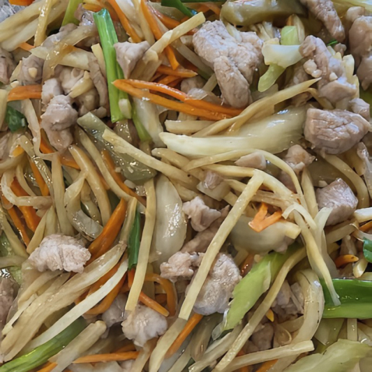 41. Shredded Pork with Bamboo Shoots & Pickles 酸菜肉丝 