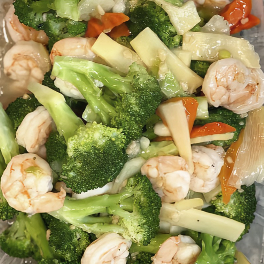 45. Shrimp with Broccoli 芥兰虾 
