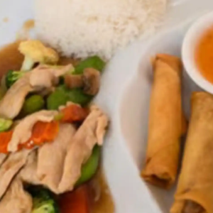 60. Stir-Fried Chicken with Vegetables Combo