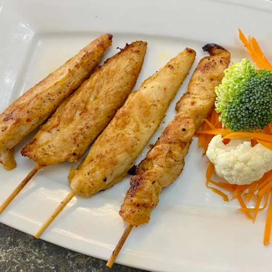 5. Chicken Satay (4 pcs)