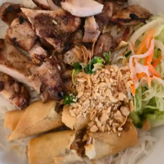 32. Grilled Chicken & Spring Rolls Vermicelli