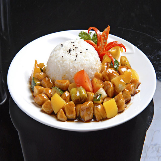 Kung Pao Chicken with Steamed Rice 宫保鸡丁饭套餐