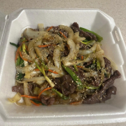 Japchae Glass Noodles with Bulgogi