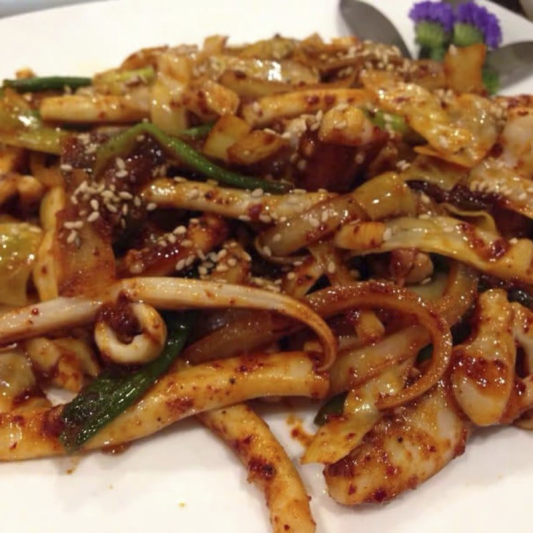 Spicy Stir-Fried Squid with Mixed Vegetables 오징어 볶음 