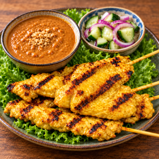 A10. Chicken Satay (4 pcs) 