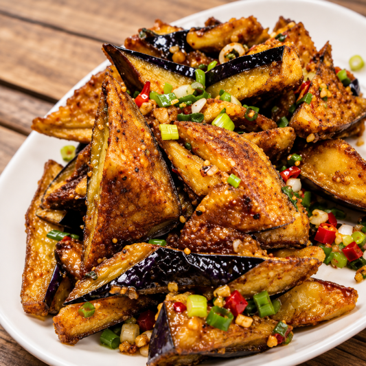 F6. Pad Ma Kuer (Eggplant Stir-Fried) 