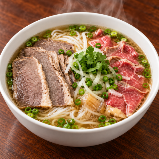 P4. Steak, Brisket, Tendon, Noodle Soup