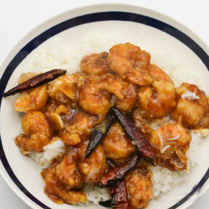 General Tso's Jumbo Shrimp