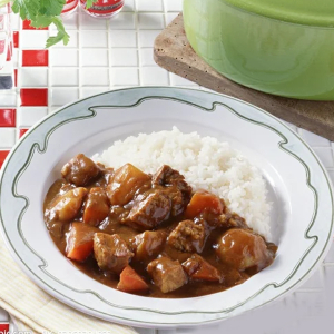 Simmered Beef Stew with Rice
