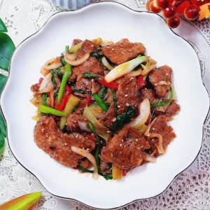 Rice with Mongolian Beef