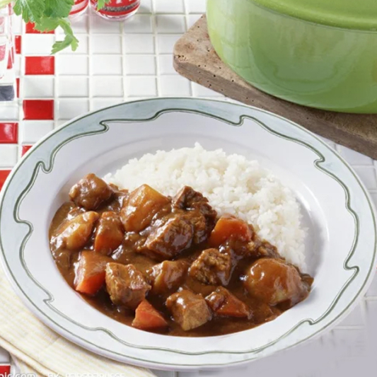 Simmered Beef Stew with Rice