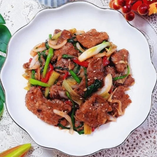 Rice with Mongolian Beef