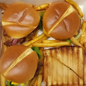 Burger Box with Large Fries (feed 4)